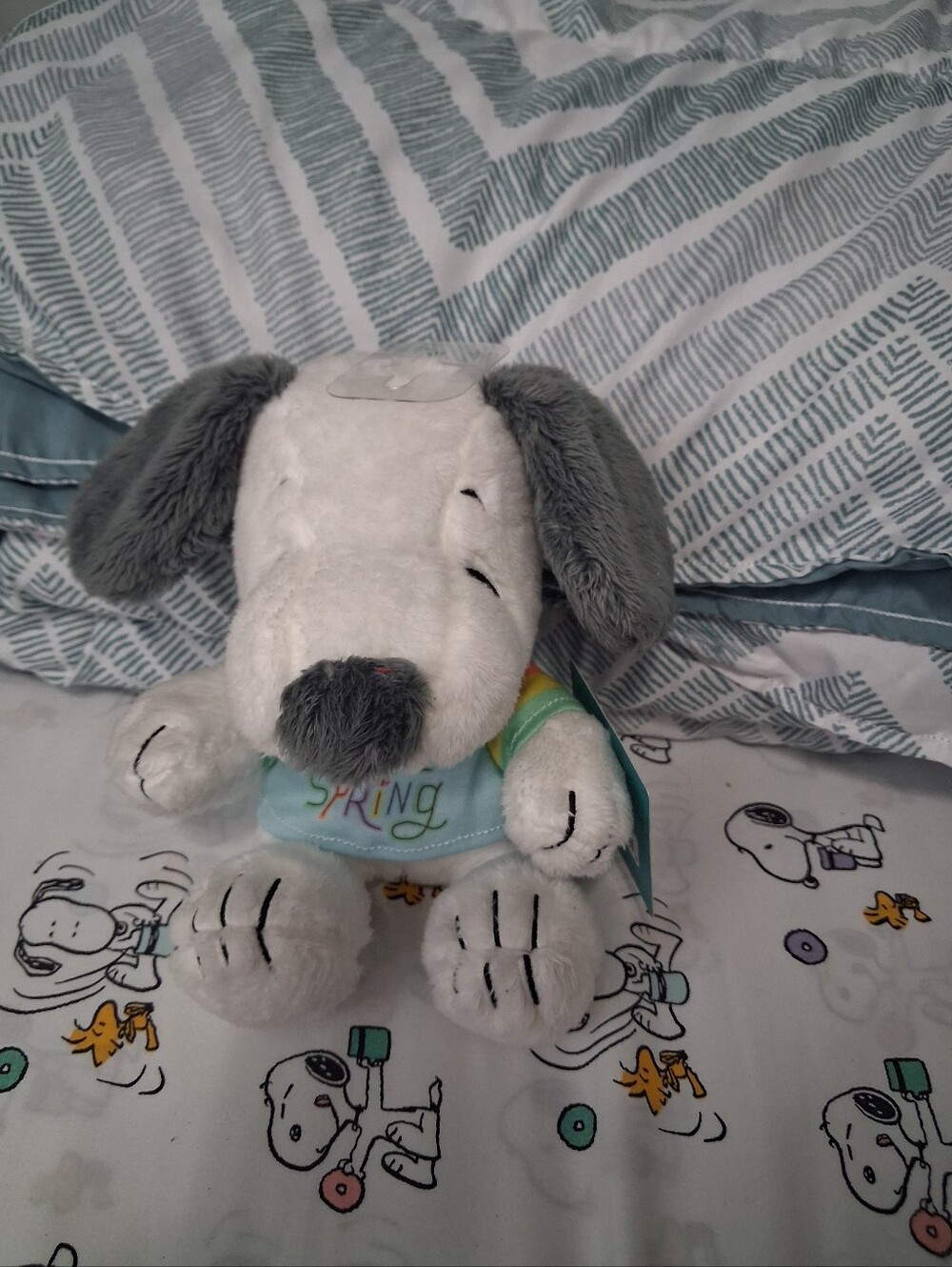 Hallmark x Peanuts Snoopy "Hello Spring" T-shirt 7" Plush Stuffed Animal NWT